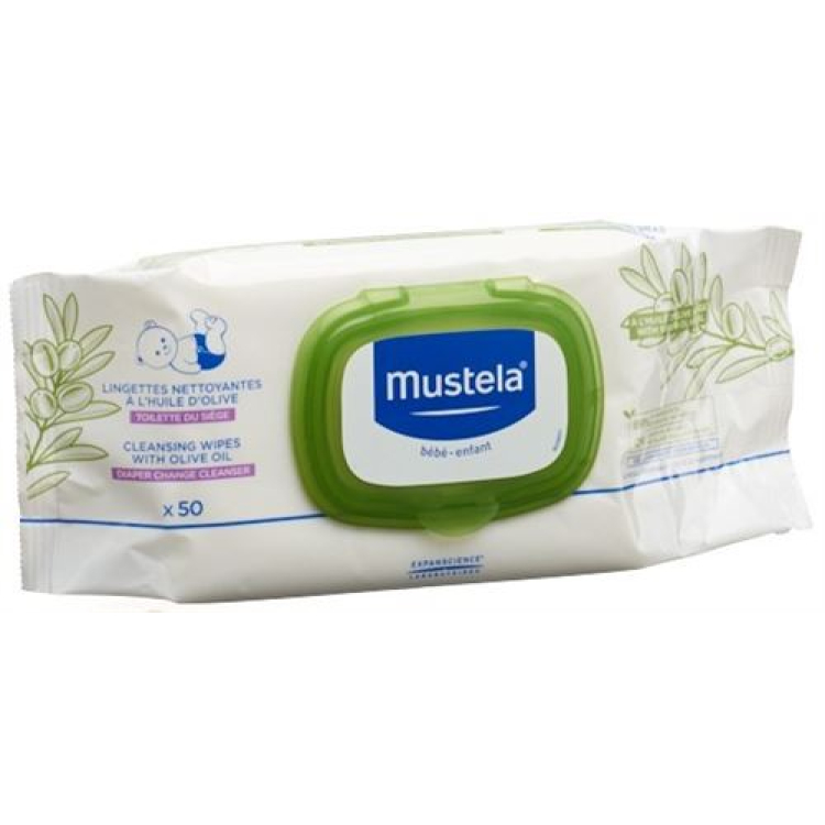 Mustela cleaning cloths olive oil 50 pcs