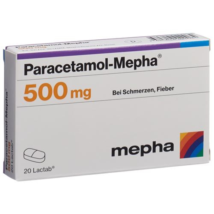 Paracetamol Mepha Lactab 500 mg 20 pieces