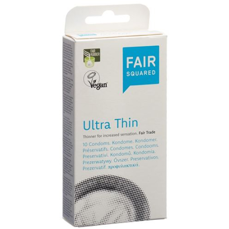 Preservativo Fair Squared Ultra fino vegano 10 unid.