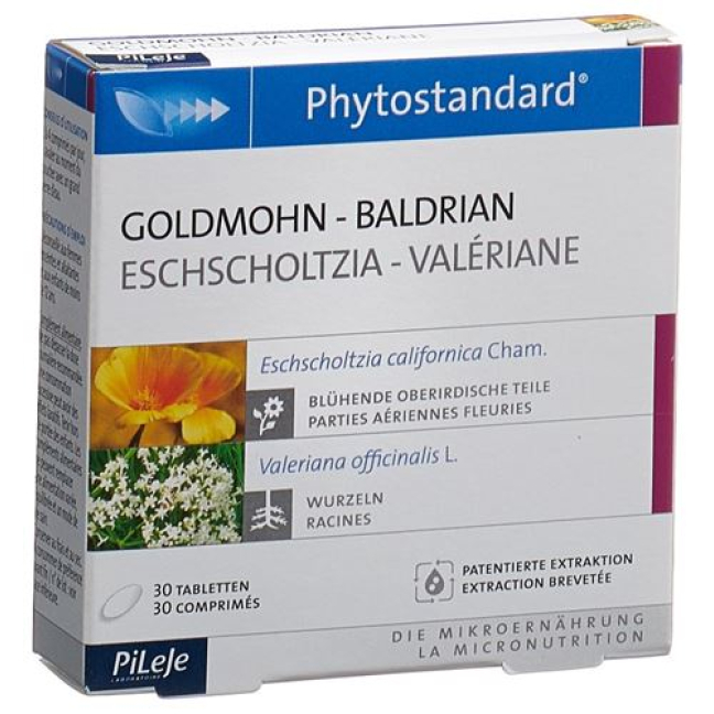 Phytostandard klaproos Valeriaan tabletten 30 st
