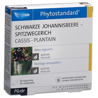 Phytostandard schwarze johannisbeere - spitzwegerich tabl 30 stk