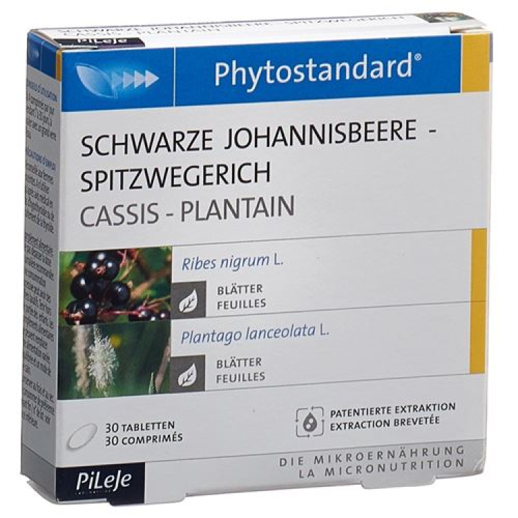 Phytostandard Schwarze Johannisbeere - Spitzwegerich Tabl 30 Stk