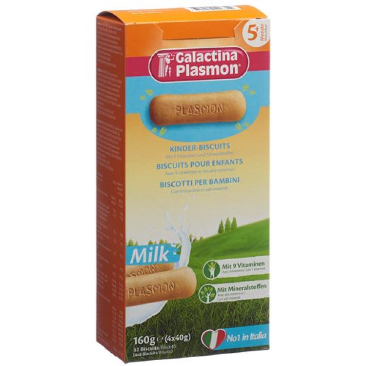 Galactina plasmon Milk Kids Biscuits 4 x 40 g