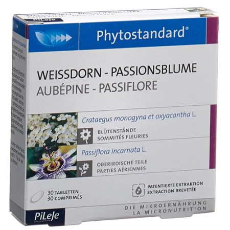 Buy Phytostandard hawthorn - Passionflower tablets 30 pcs online from Switzerland