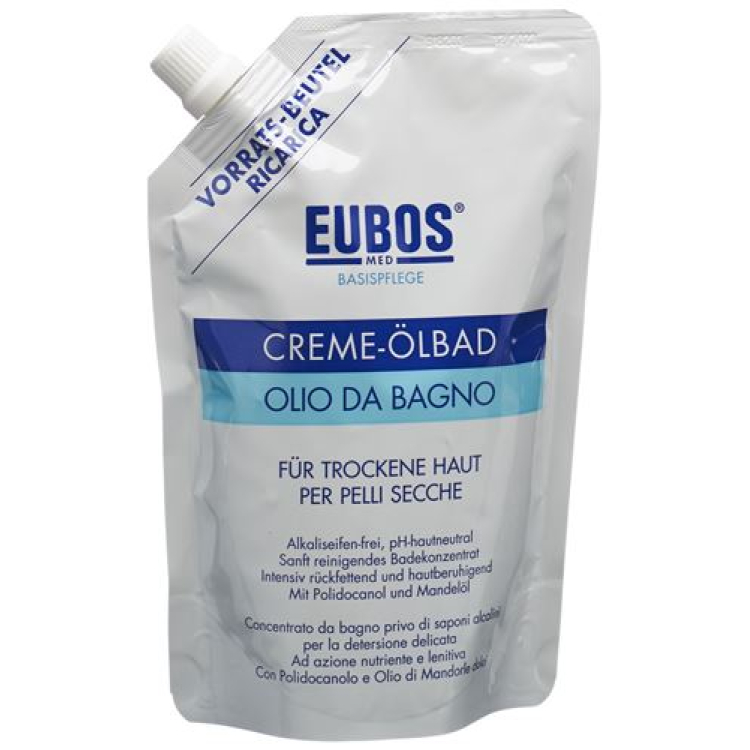 EUBOS oliebadecreme refill flaske 400 ml