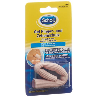 Scholl gel fingertå skuren i storlek