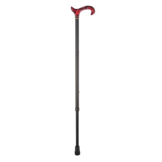 Sahag black metal Stock -100kg 75-96cm with acrylic marbled grip handle red