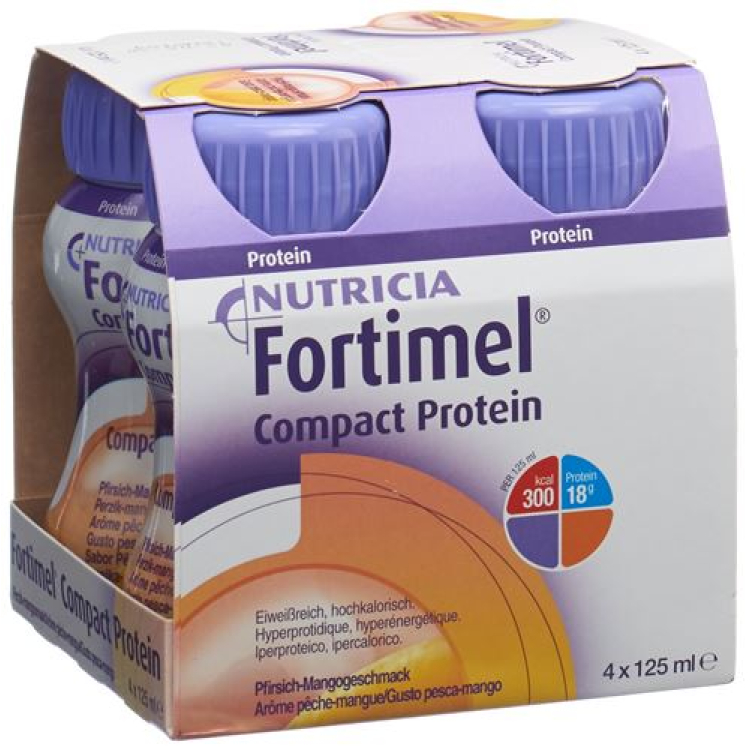 Fortimel Compact protein Mango 4 Fl 125 მლ