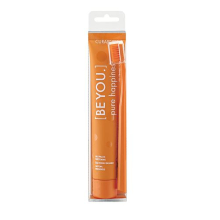 Curaprox BE YOU 90ml toothpaste and toothbrush orange