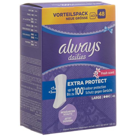 always panty liner Extra Protect Large Fresh Value pack 48 pcs