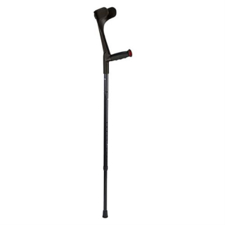 Sahag crutch foldable carbon -140kg 74-97cm black Ergo soft grip black