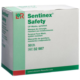Sentinex chirurginės kaukės Saugos tipas IIR Box 50 vnt