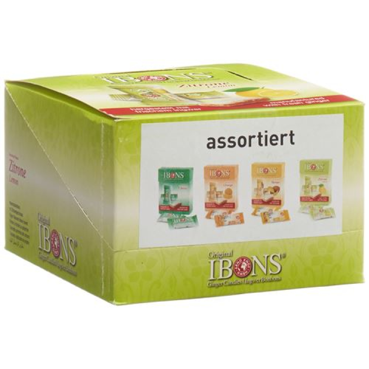 IBONS ingefær godteri-display blandet 12x60g