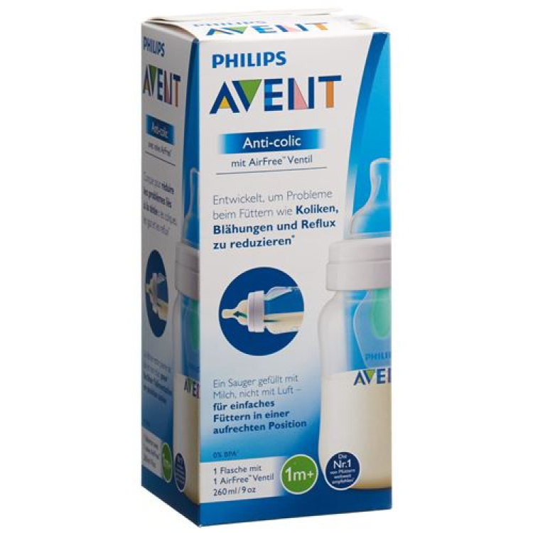 Avent Philips Biberones anticólicos con válvula AirFree 260ml