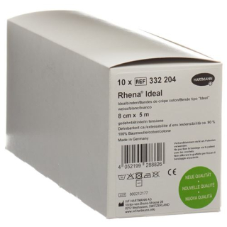 Rhena Ideal Elastic bandage 8cmx5m white 10 pcs