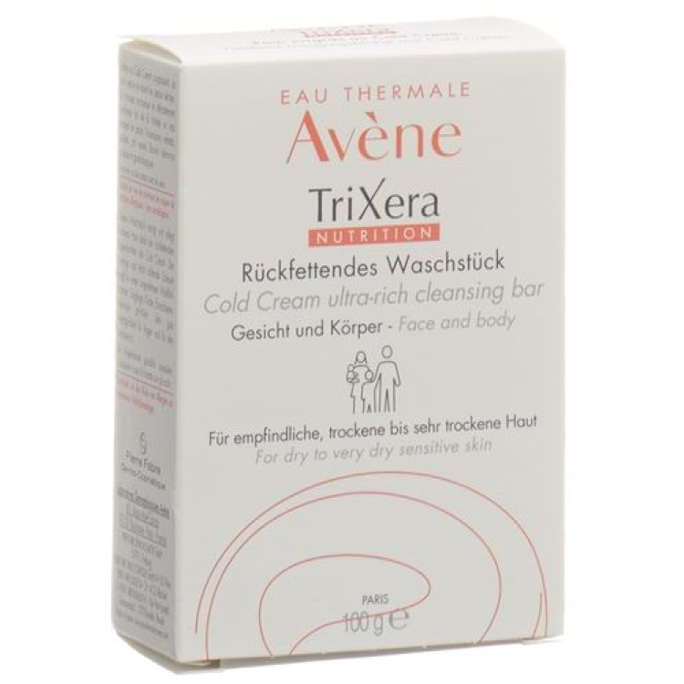 Avene Trixera selän rasvainen puhdistuspatukka 100g