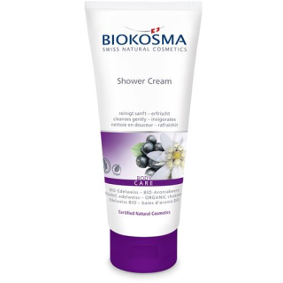 Jemný sprchový krém Biokosma BIO-Edelweiss & BIO-Aroniabeere Fl 200 ml