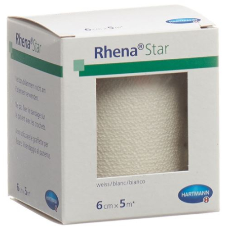 Rhena Star Elastik bandajlar 6cmx5m oq rangda