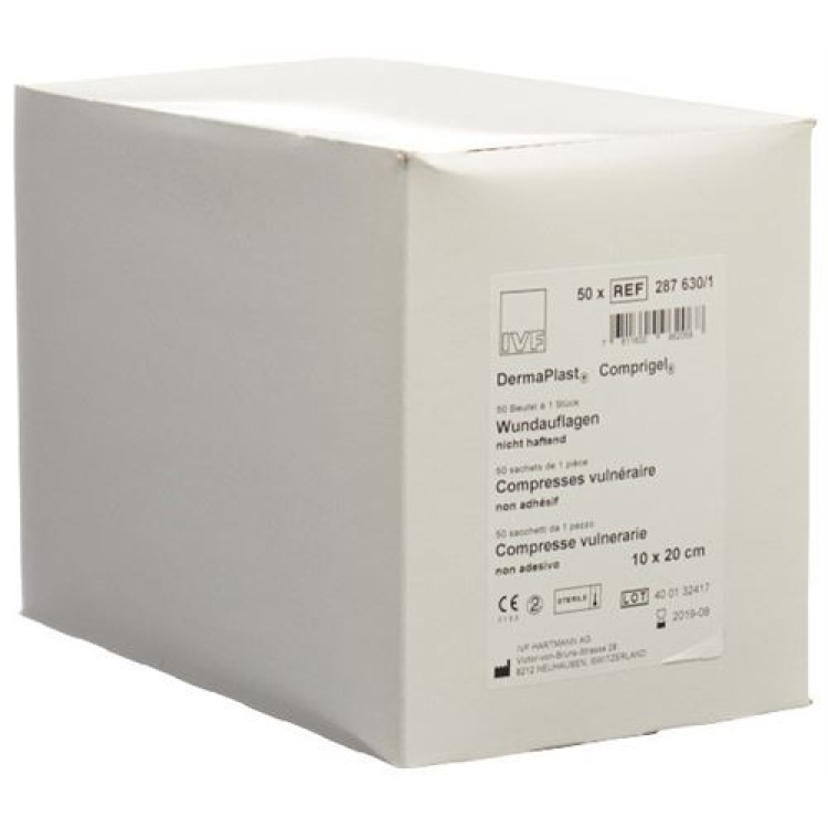 DermaPlast Comprigel sårförband 10x20cm steril 50 påsar