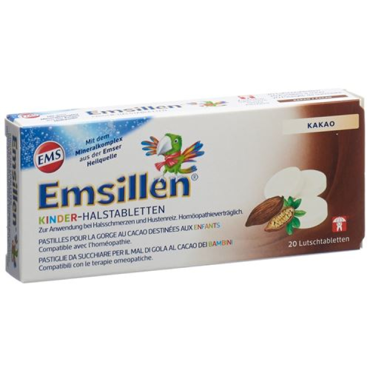 Emsillen дитячий Halstabletten з какао 20 шт