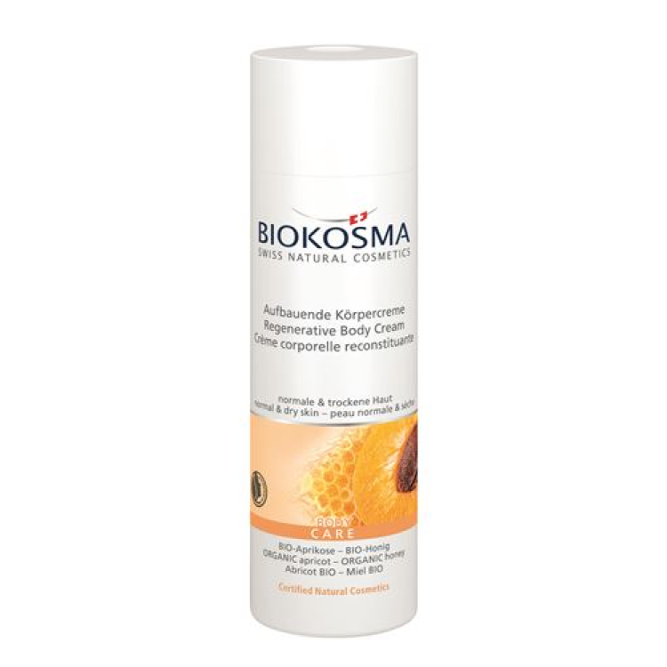 Biokosma szerkezetű testápoló krém BIO-Kajszibarack és bioméz 200 ml