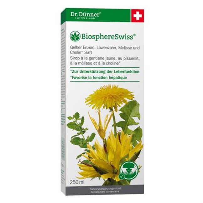 Thin BioSphere Swiss yellow gentian liver function Fl juice 250ml