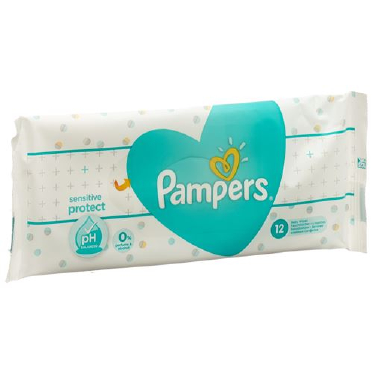 Дорожная упаковка влажных салфеток Pampers Sensitive 12 шт.