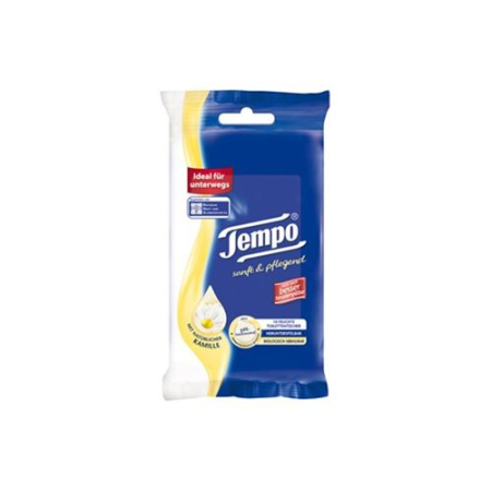Tempo ариун цэврийн цаас чийгтэй зөөлөн ба халамжтай аялалын багц 10 ширхэг