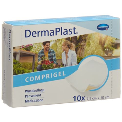 Dermaplast comprigel sårbandage 7,5x10cm 10 stk