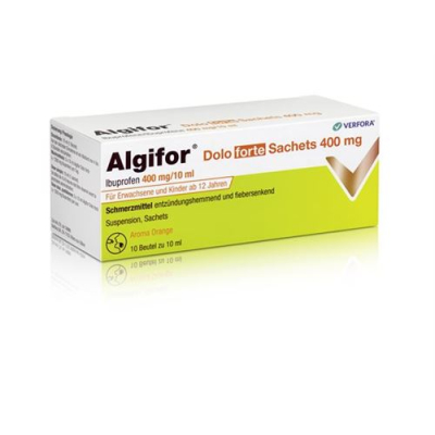 Algifor dolo forte susp 400 מ"ג / 10 מ"ל 10 מ"ל 10 bag