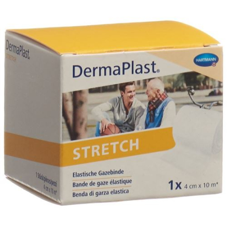 Dermaplast STRETCH 弹力纱布绷带 4cmx10m 白色