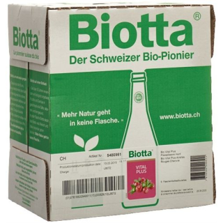 Biotta Vital Plus Cranberry & hem 6 x 5 dl