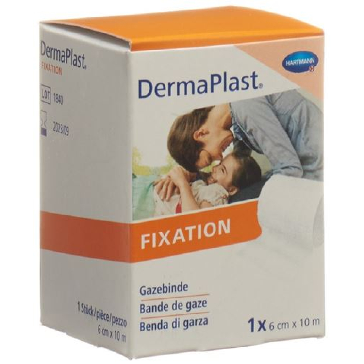 DermaPlast gaasverband stevig omrand 6cmx10m