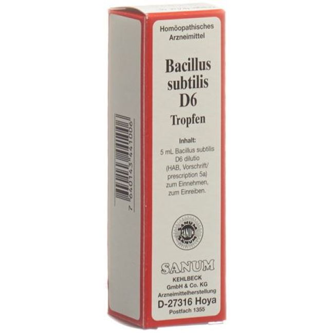 SANUM Bacillus subtilis gotas D 6 (velho) 5 ml