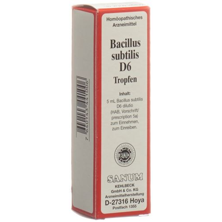 SANUM Bacillus subtilis druppels D6 (oud) 5 ml