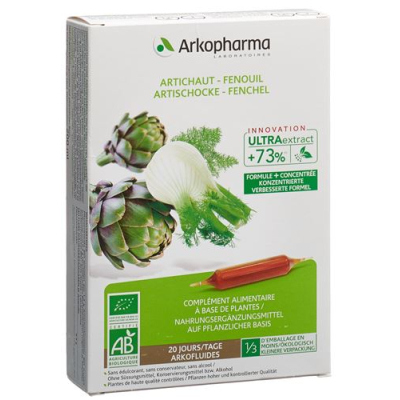 Arkofluide Artichoke-Fennel Organic 10 ml x 20 ampoules