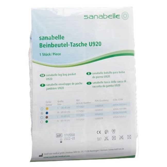 Sanabelle leg bag pocket U920 M blue