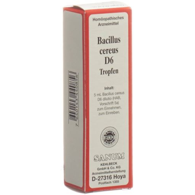 Sanum bacillus cereus lašai d 6 5 ml