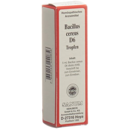 Sanum Bacillus cereus lašai D 6 5 ml