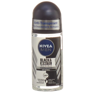 Nivea Male Invisible Black & White Fresh Roll-On Antiperspirant (new) 50 ml