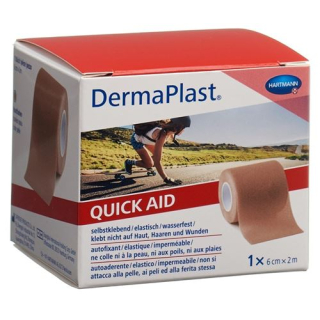 DermaPlast QuickAid 6 cm x 2 m marrone chiaro