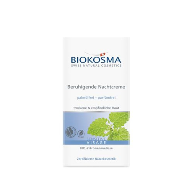 Biokosma Sensitive Успокаивающий ночной крем Tb 30 мл