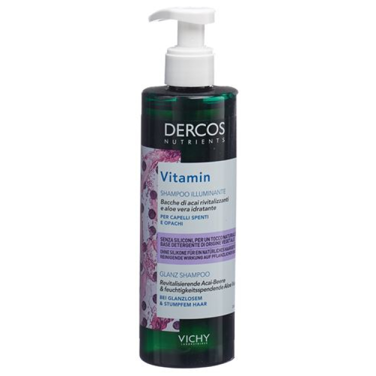 Vichy Dercos Nutrients ვიტამინის შამპუნი გერმანული Fl 250 მლ