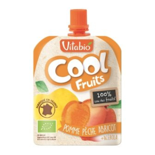 Vitabio fruit snack apple peach apricot organic cheer pack 90 g