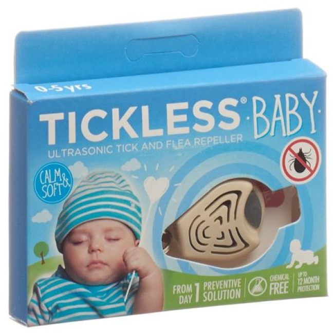 Ochrona przed kleszczami Tickless Baby w kolorze beżowym