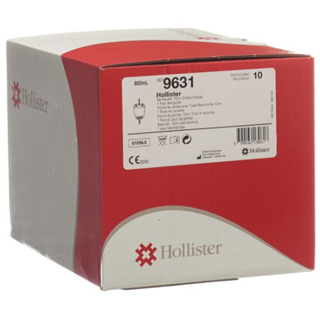 Пакети сечовивідні Hollister ніжні 800 мл 10 см з дренажною пробкою стерильні 10 шт.