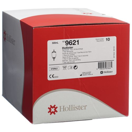 Hollister 尿腿袋 500ml 10cm 带引流管 逆止器 无菌 10个