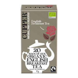 Cupper english breakfast tea fair trade organik 20 pcs