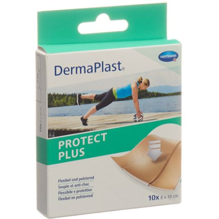Dermaplast ProtectPlus 8cmx10cm 10 ც