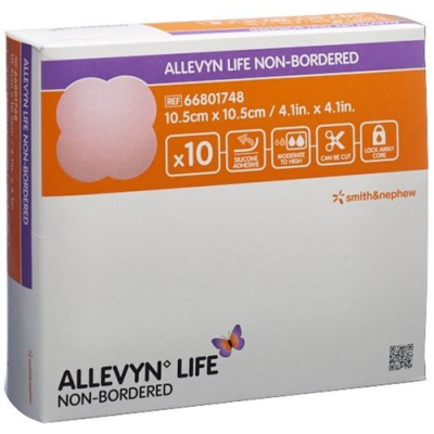 Allevyn non-life geborduurd 10,5x10,5cm 10 st